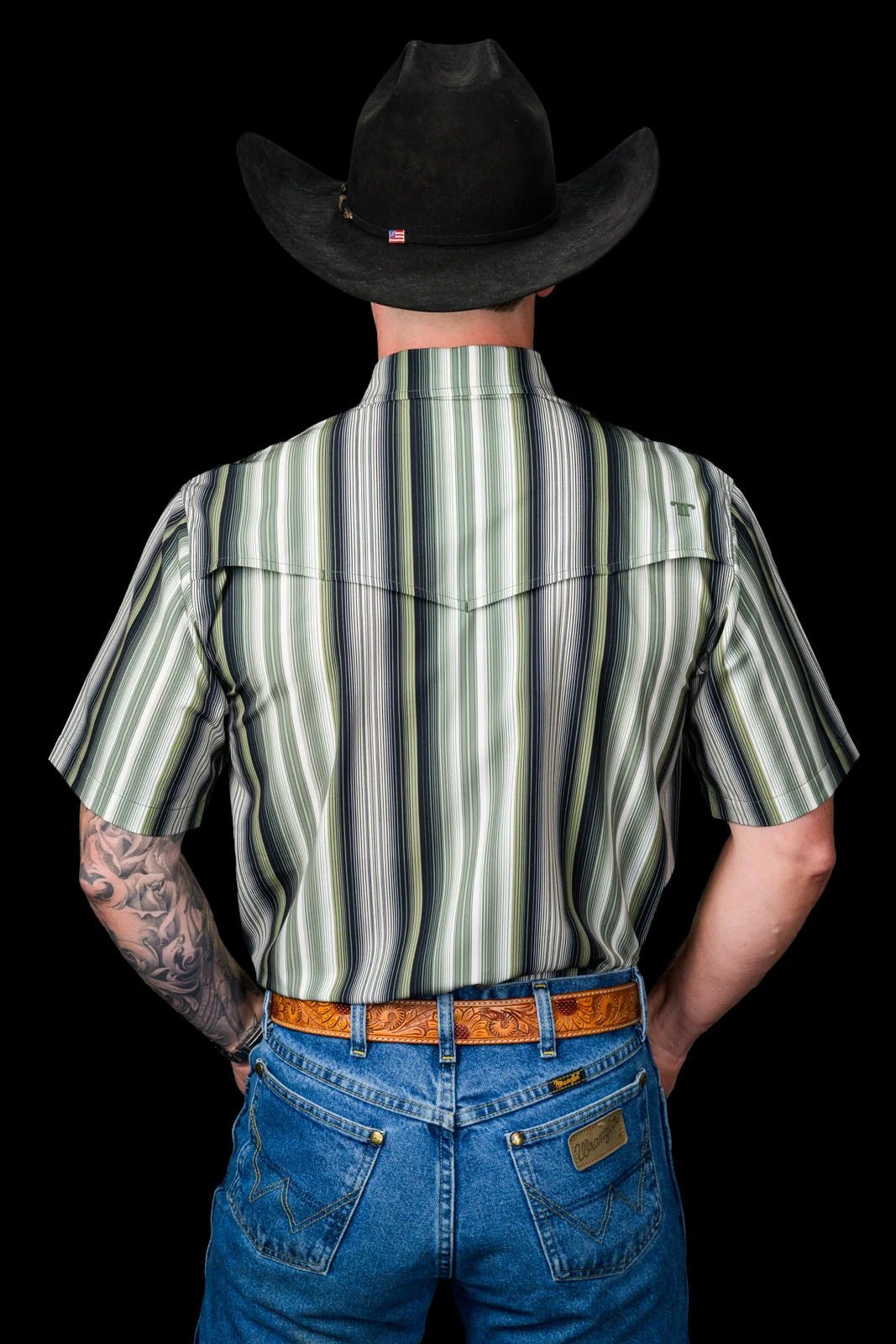 Ferrell - The Harrison Green Short Sleeve Snap Shirt - Southern Soule Designs