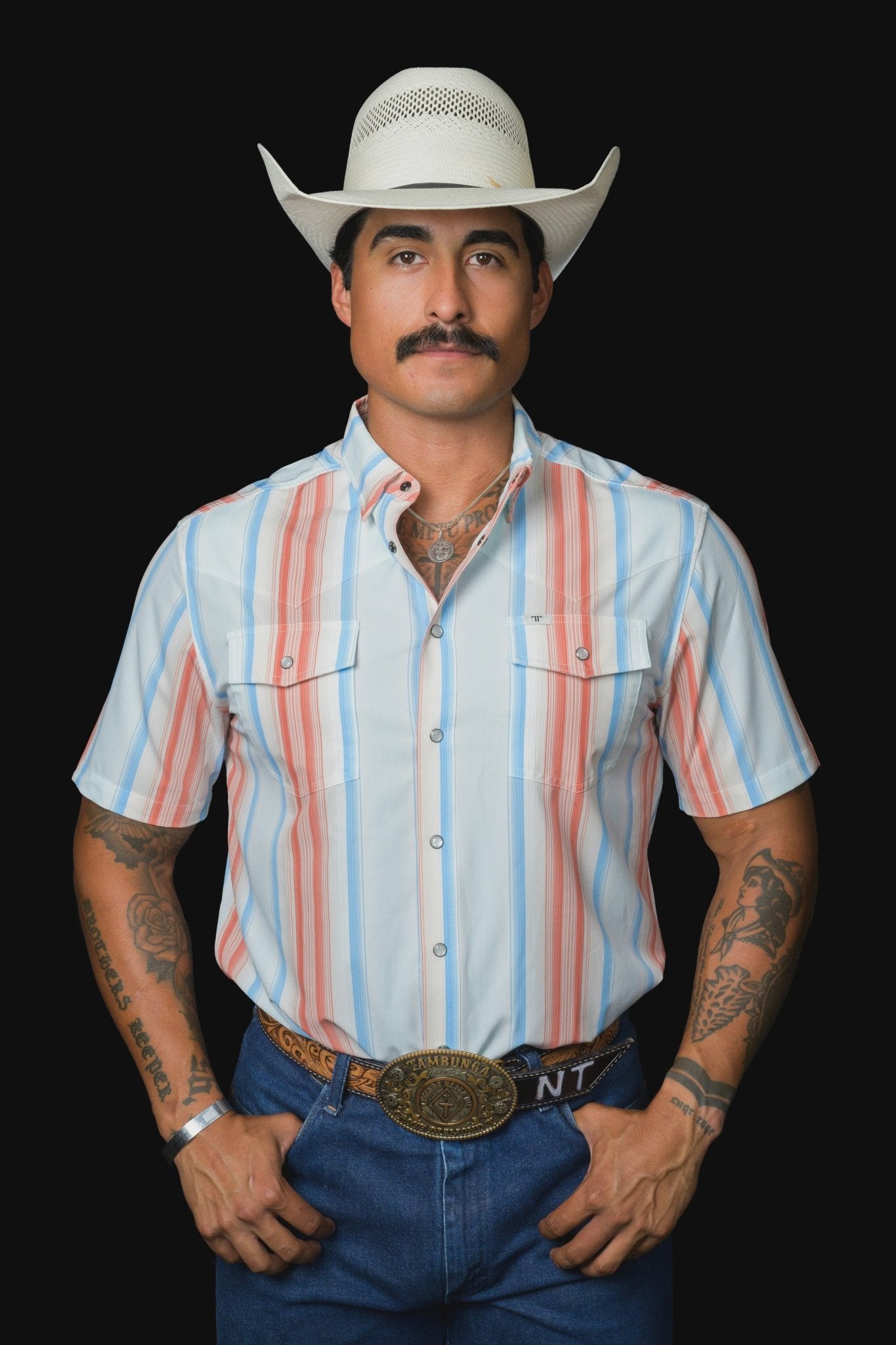 Ferrell - The Harrison Salmon Short Sleeve Snap Shirt - Southern Soule Designs