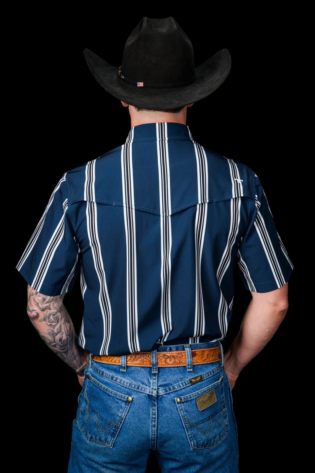 Ferrell - The Hatfield Short Sleeve Pearl Snap Shirt in Blue - Southern Soule Designs