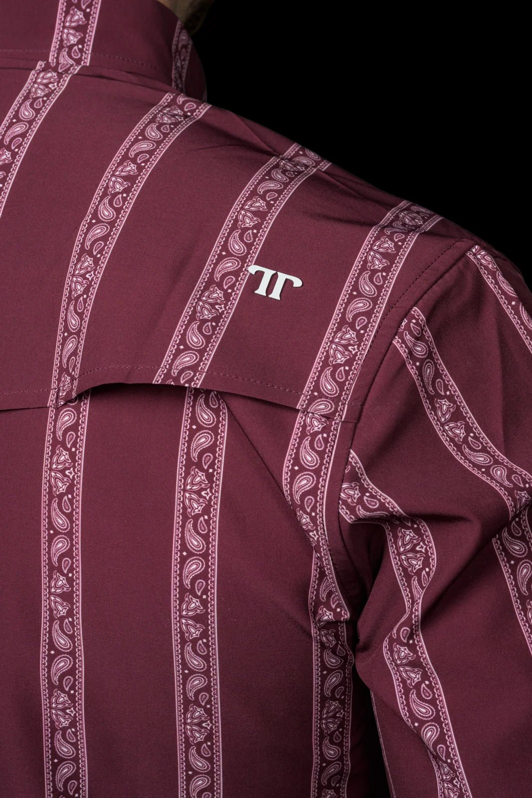 Ferrell - The Hays Long Sleeve Pearl Snap Shirt in Maroon - Southern Soule Designs