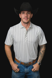 Ferrell - The Jack Pearl Snap Polo in Cream - Southern Soule Designs