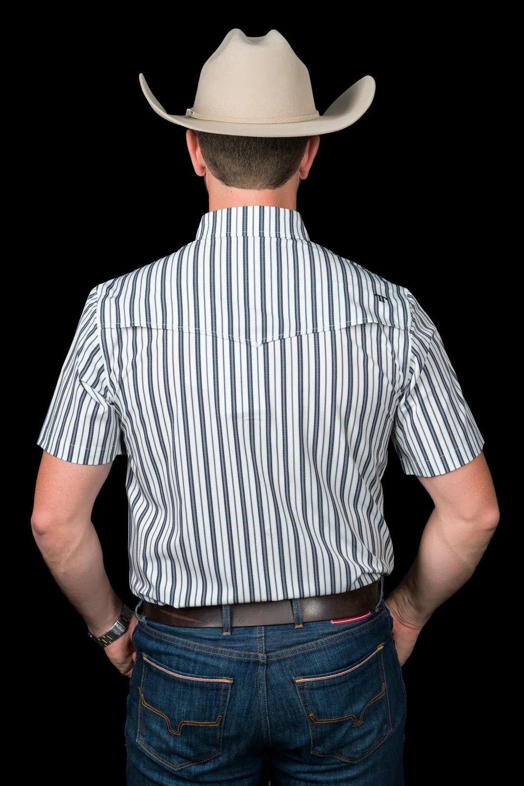 Ferrell - The Jack Short Sleeve Pearl Snap Shirt in Black - Southern Soule Designs