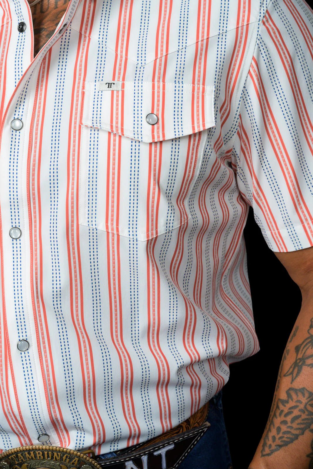 Ferrell - The Jake in Salmon Short Sleeve Snap Shirt - Southern Soule Designs