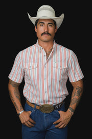 Ferrell - The Jake in Salmon Short Sleeve Snap Shirt - Southern Soule Designs