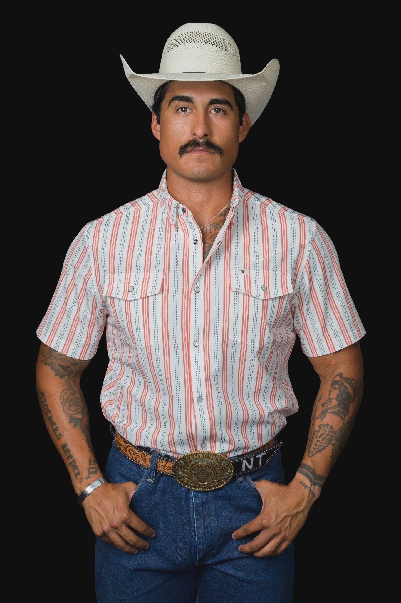 Ferrell - The Jake in Salmon Short Sleeve Snap Shirt - Southern Soule Designs