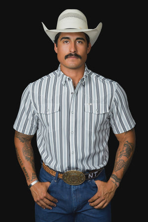 Ferrell - The Jake in White Short Sleeve Snap Shirt - Southern Soule Designs