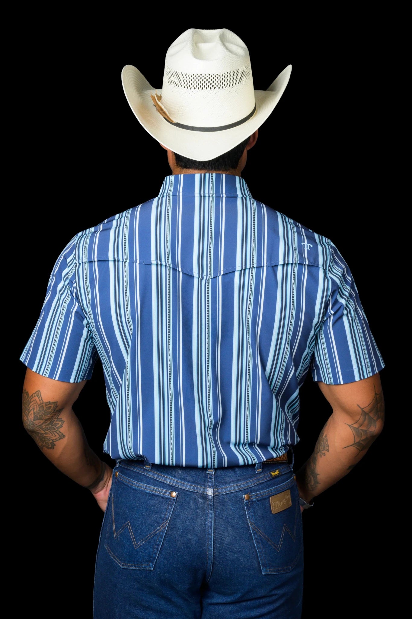 Ferrell - The James in Blue Short Sleeve Snap Shirt - Southern Soule Designs