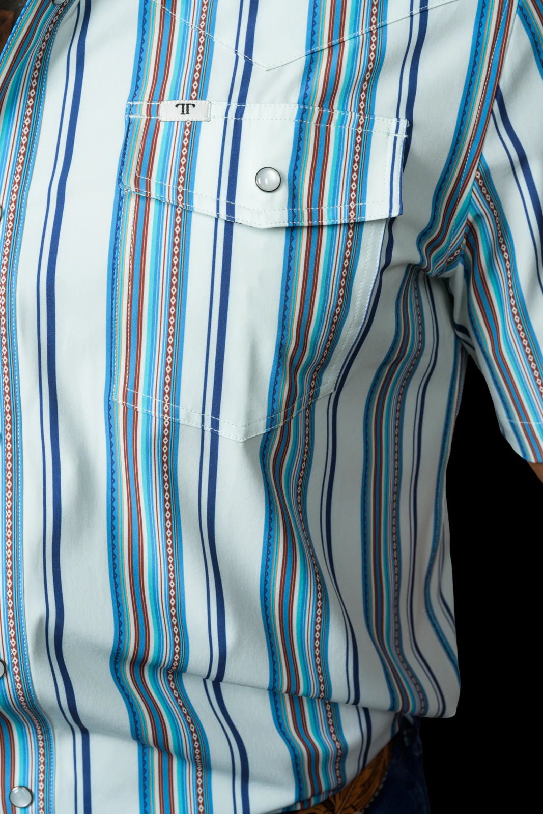 Ferrell - The James in Light Blue Short Sleeve Snap Shirt - Southern Soule Designs