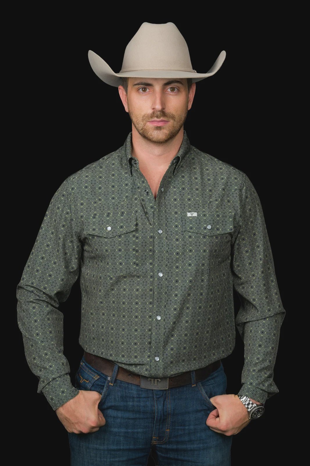 Ferrell - The Lawson Long Sleeve Pearl Snap Shirt - Southern Soule Designs