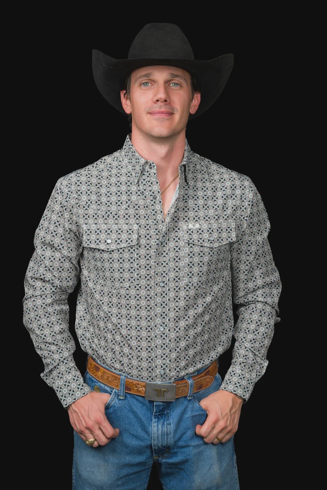 Ferrell - The Sullivan Long Sleeve Pearl Snap Shirt - Southern Soule Designs