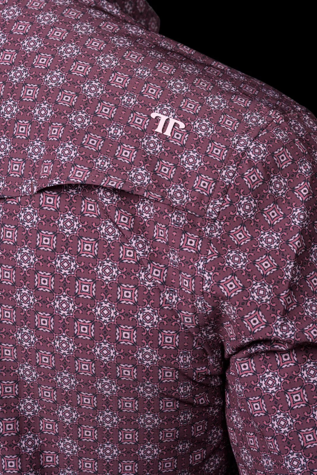 Ferrell - The Sutton Long Sleeve Pearl Snap Shirt in Maroon - Southern Soule Designs