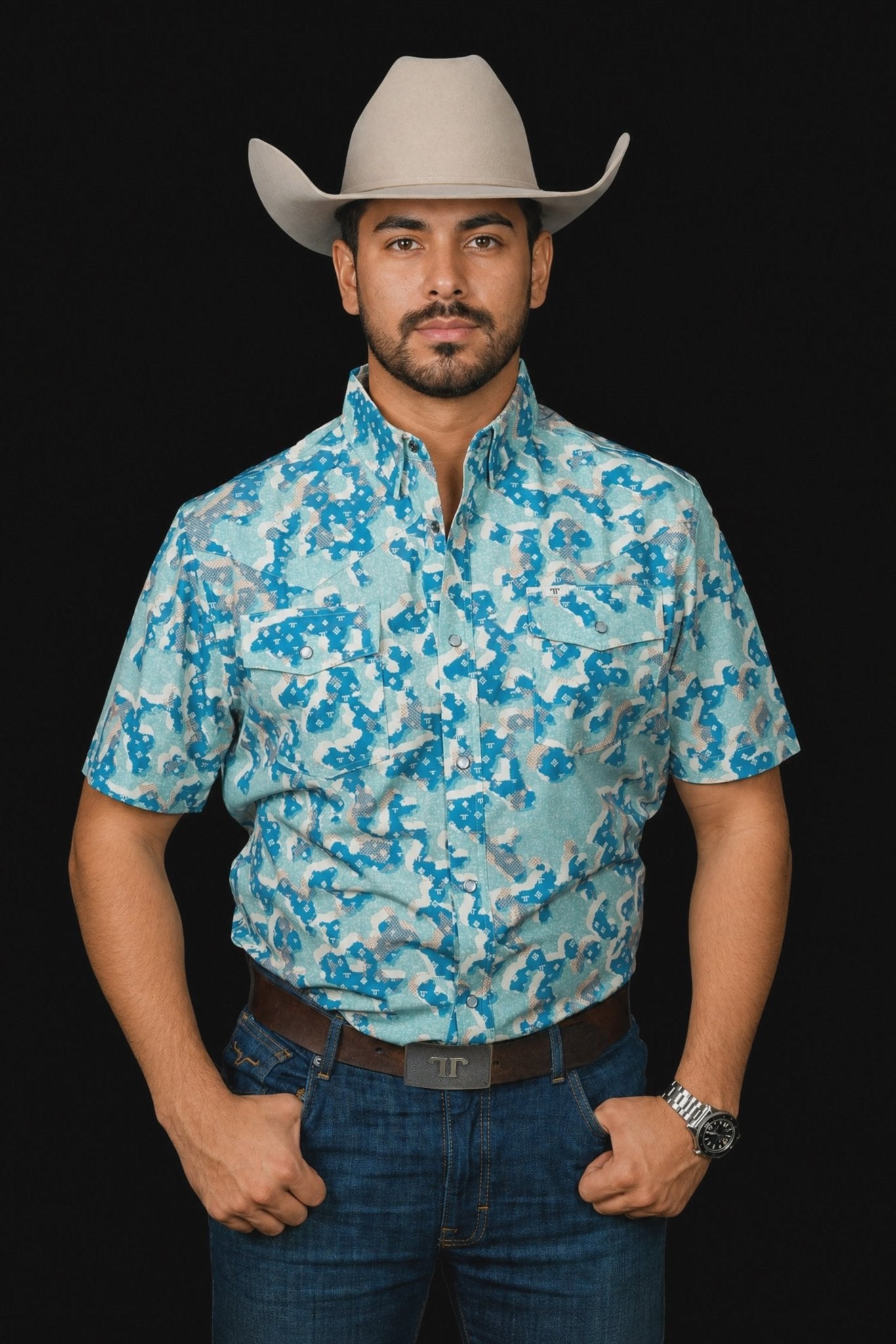 Ferrell - The Travis Short Sleeve Snap Shirt - Southern Soule Designs