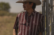 Ferrell - The Tucker Short Sleeve Pearl Snap Shirt in Maroon - Southern Soule Designs