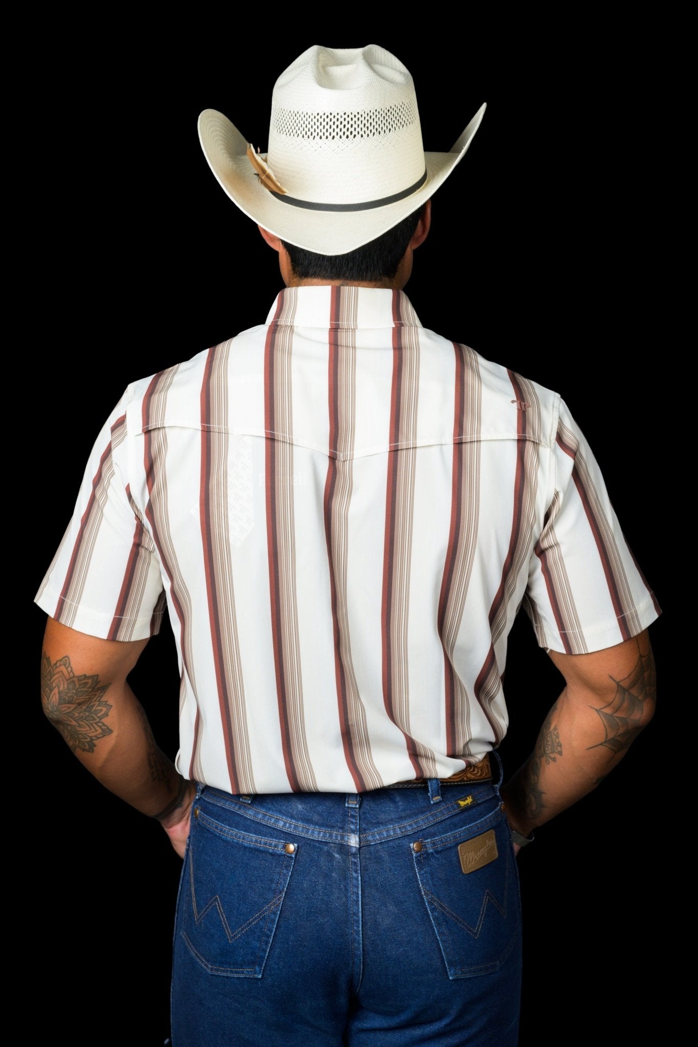 Ferrell - Tristan Brown Short Sleeve Snap Shirt - Southern Soule Designs