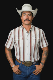 Ferrell - Tristan Brown Short Sleeve Snap Shirt - Southern Soule Designs
