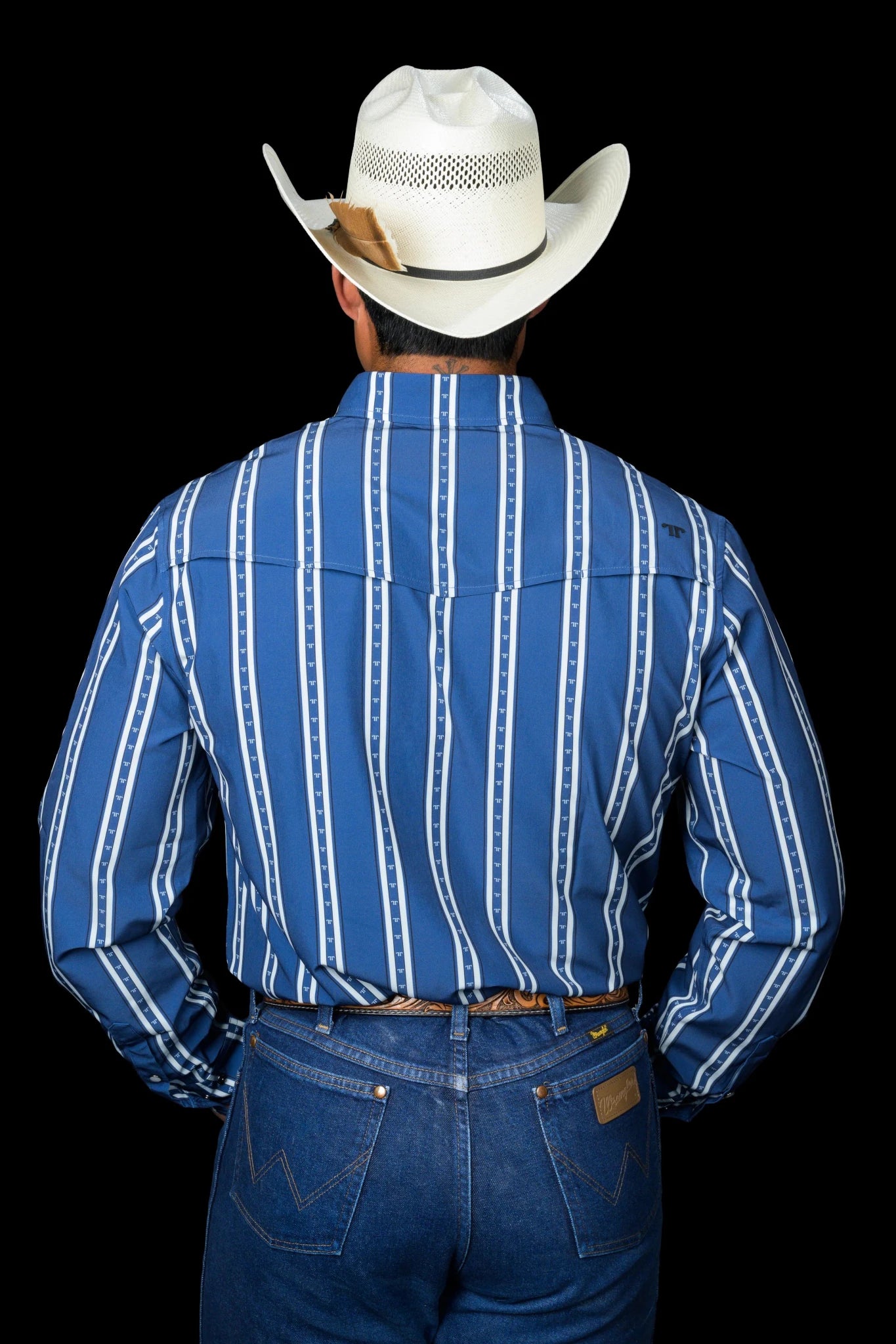 Ferrell - Tucker Blue Long Sleeve Snap Shirt - Southern Soule Designs