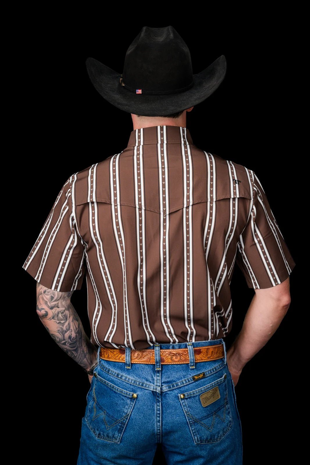 Ferrell - Tucker Brown Short Sleeve Snap Shirt - Southern Soule Designs