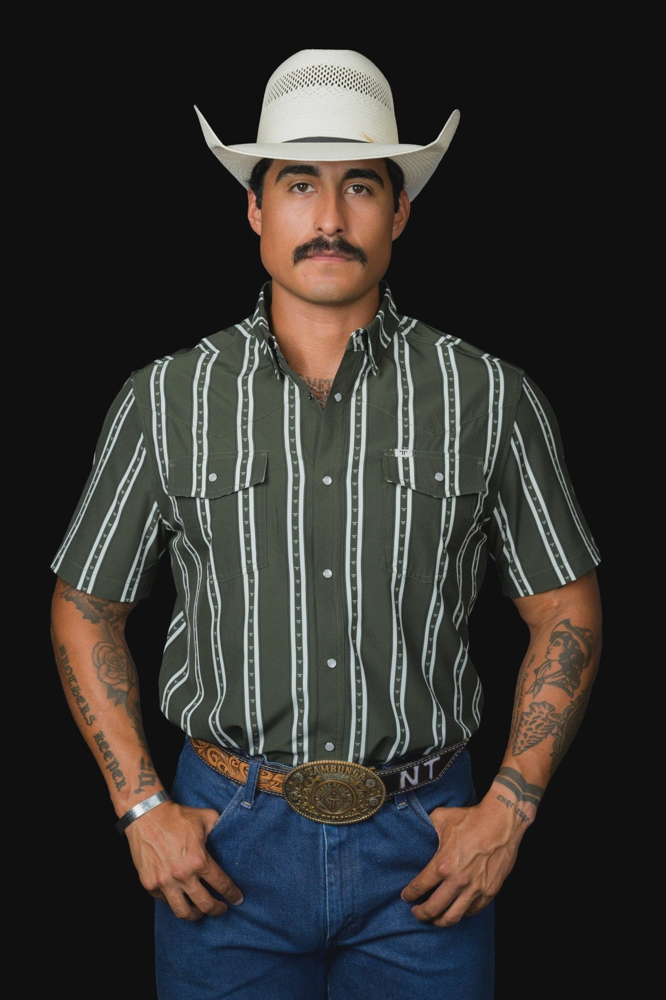 Ferrell - Tucker Green Short Sleeve Snap Shirt - Southern Soule Designs