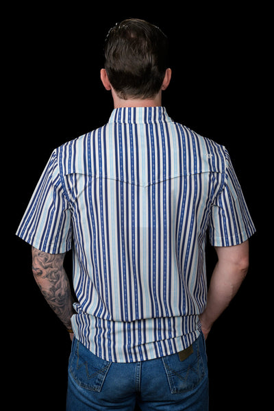 Ferrell - Wyatt Blue Short Sleeve Snap Shirt - Southern Soule Designs