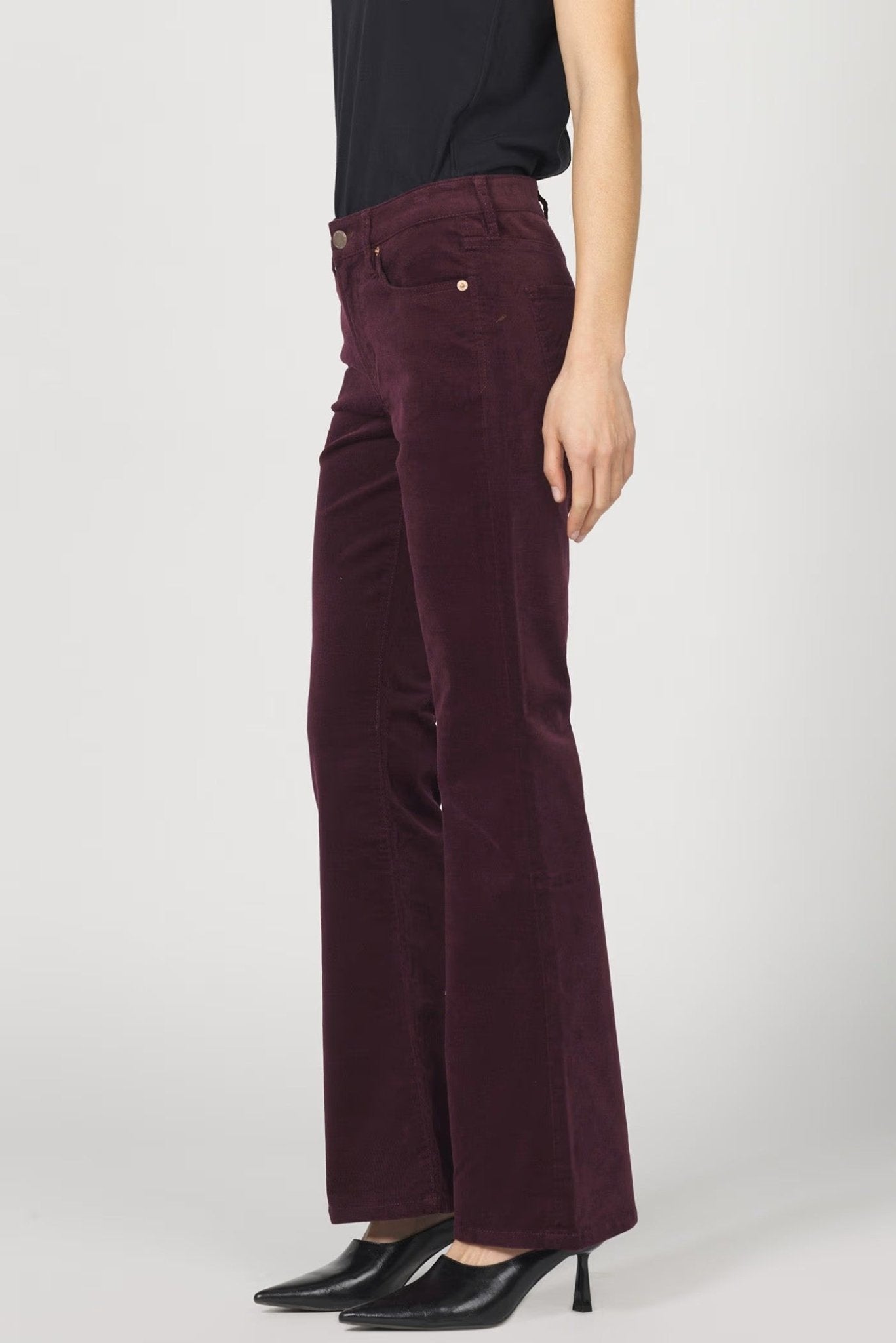 Fig Rosa Flare Pant Velvet DPM52E307FIG - Southern Soule Designs