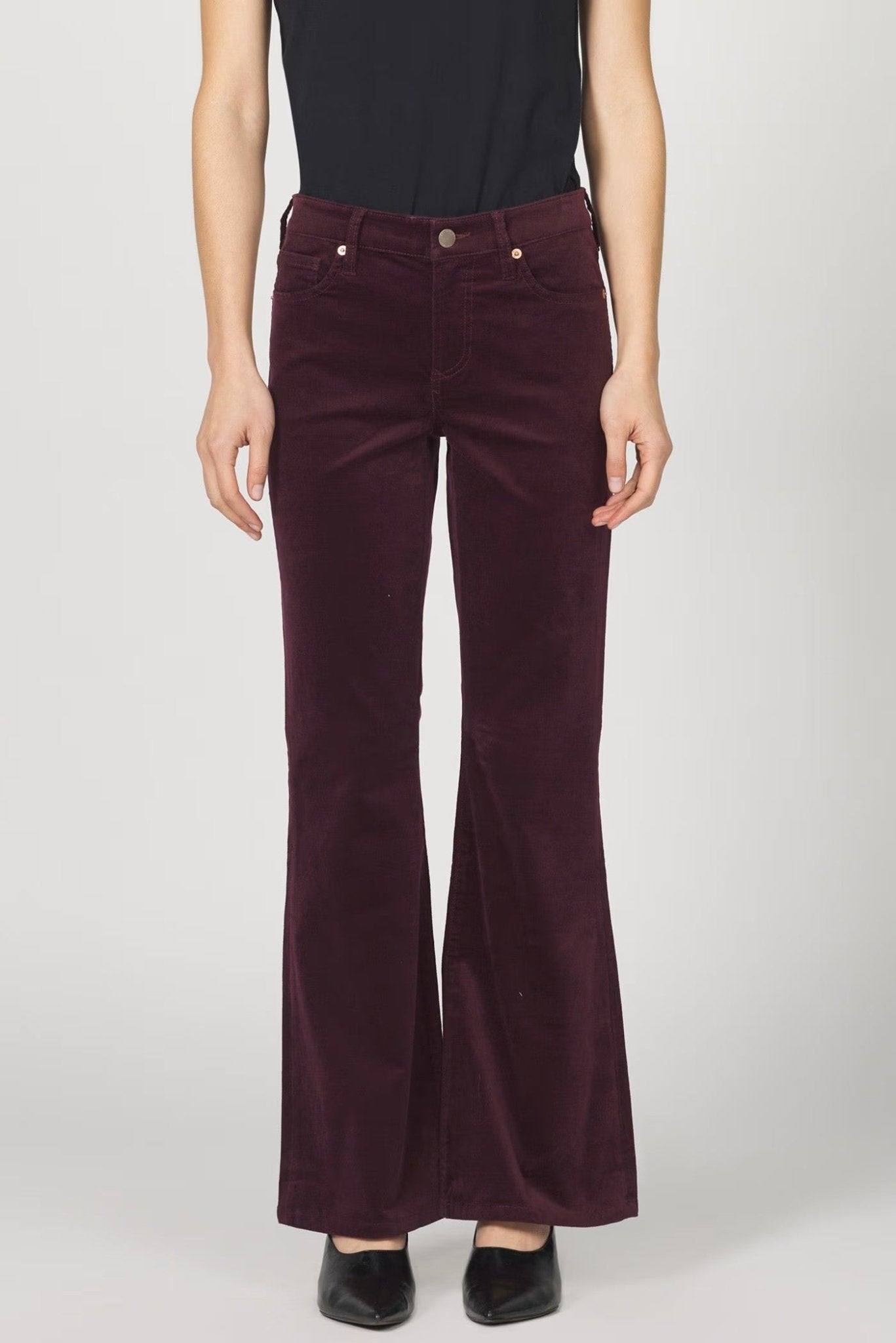 Fig Rosa Flare Pant Velvet DPM52E307FIG - Southern Soule Designs