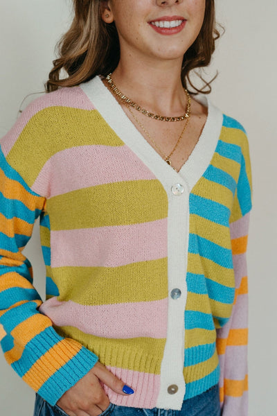 Flavia Multi Stripe Sweater 3232EK - Southern Soule Designs