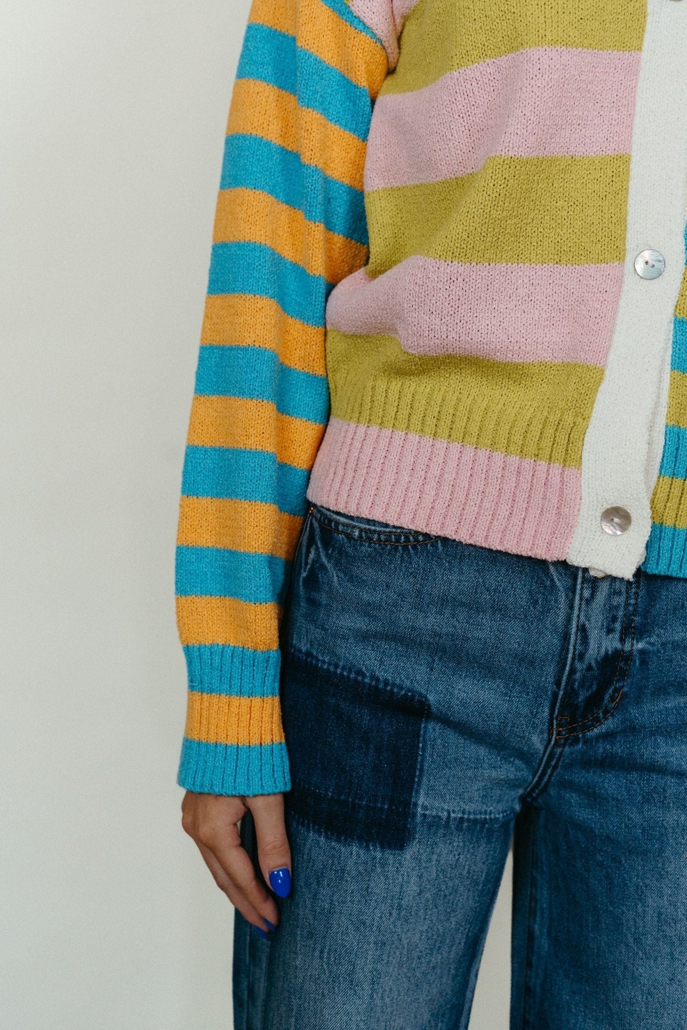 Flavia Multi Stripe Sweater 3232EK - Southern Soule Designs