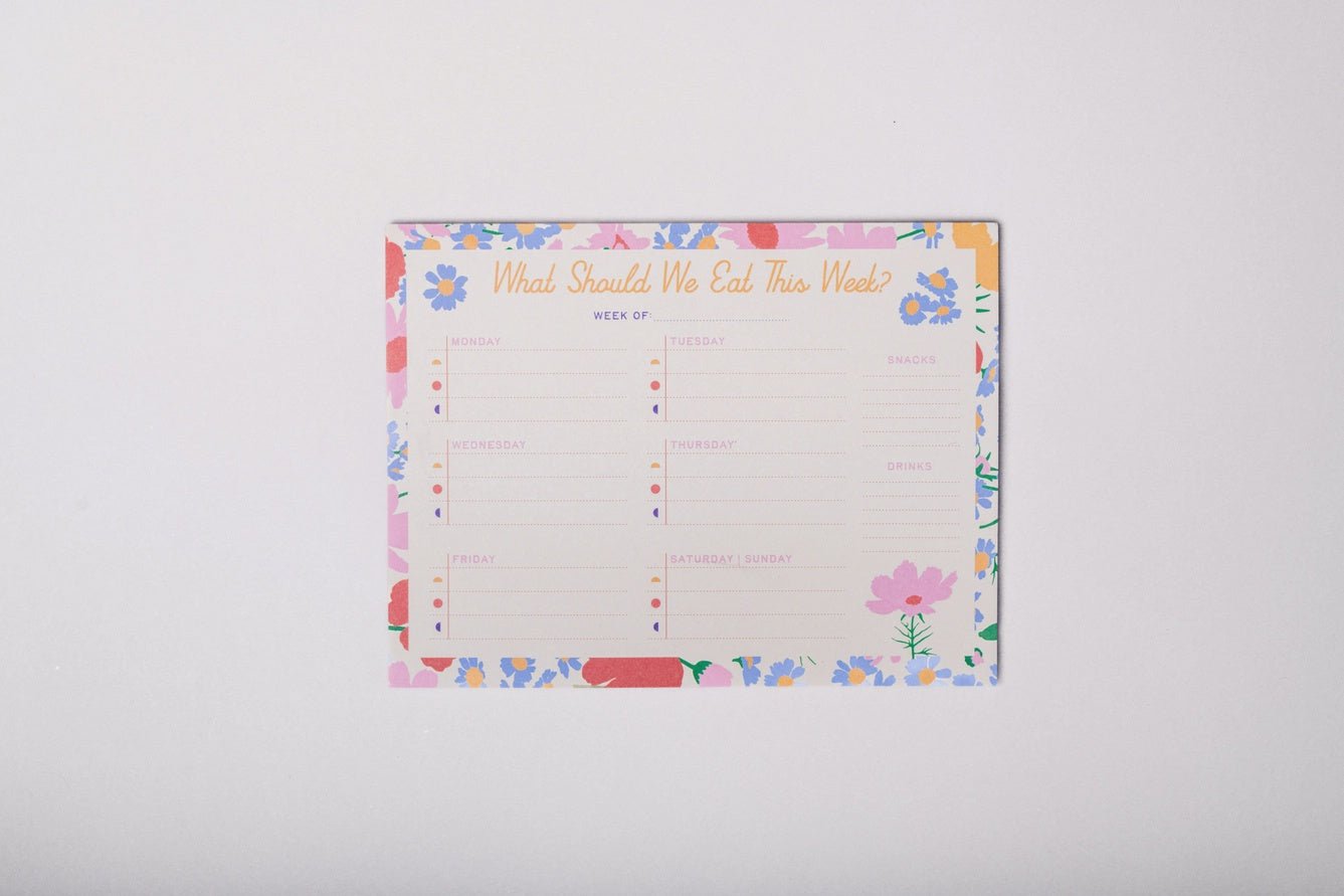 Floral Meal Planner and Shopping List Set - Southern Soule Designs