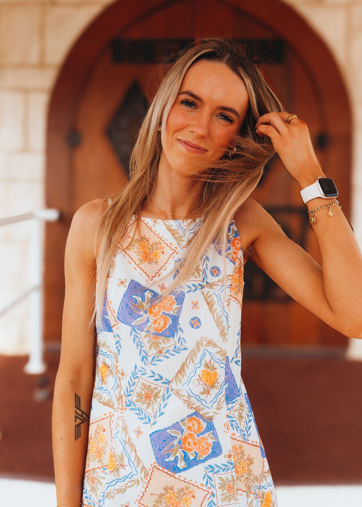 Floral Print Mini Dress RD1140 - Southern Soule Designs