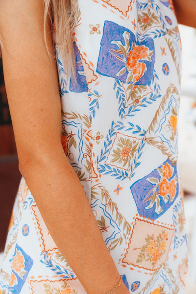 Floral Print Mini Dress RD1140 - Southern Soule Designs