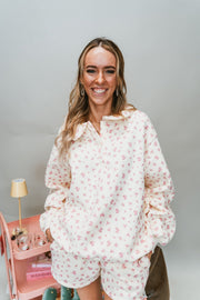 Floral Printed Fleece Shorts - Southern Soule Designs