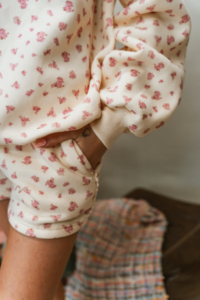 Floral Printed Fleece Sweatshirt - Southern Soule Designs