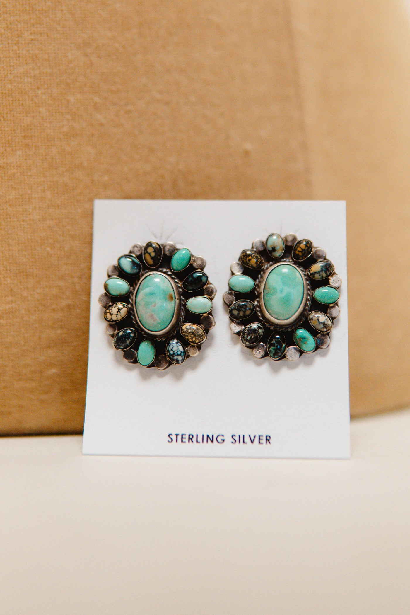 Turq Desert Bloom Studs