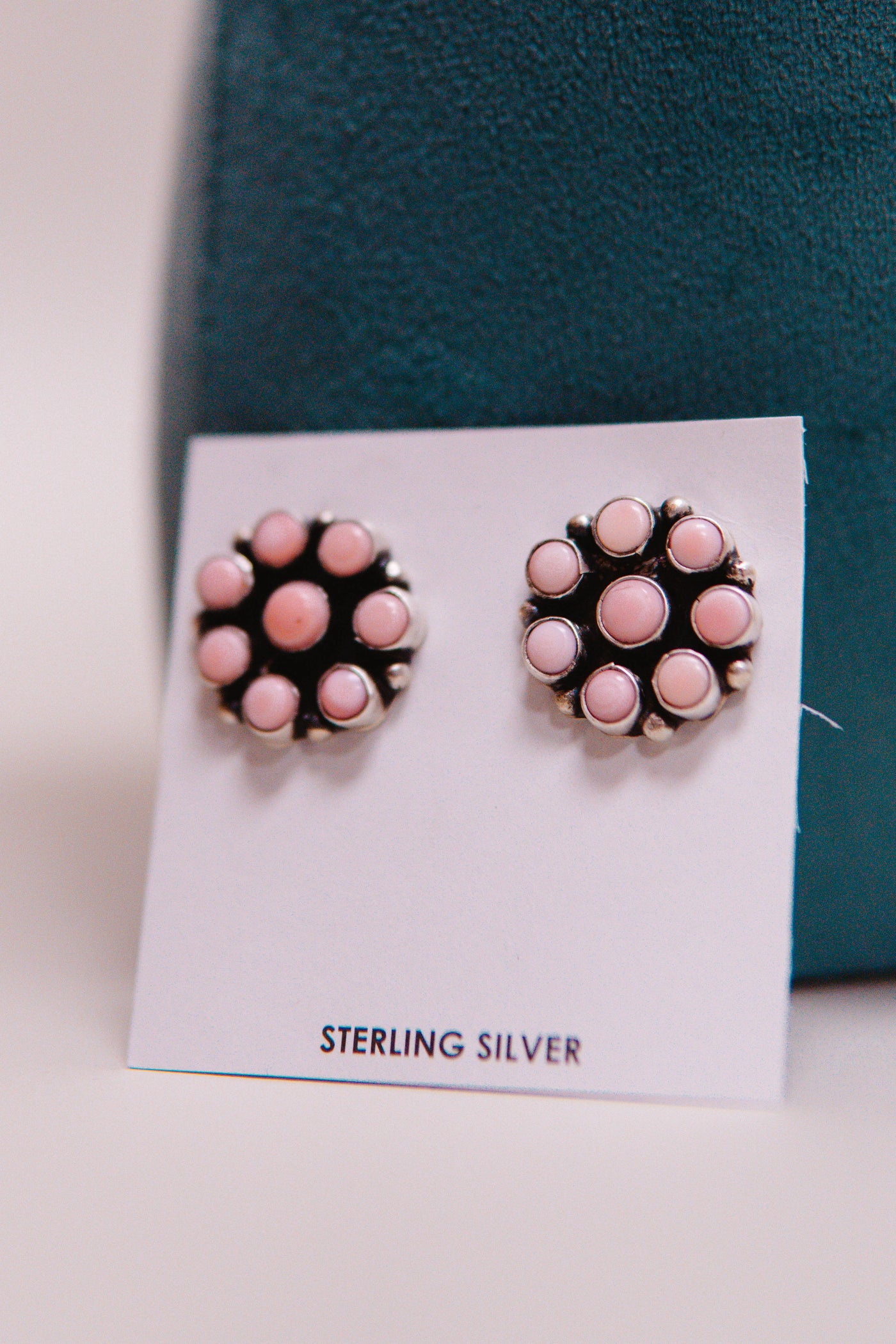 Pink Conch Cluster Stud