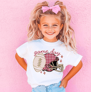 Football Game Day In Maroon Kids T Shirt - Southern Soule Designs