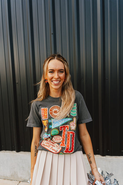 Football Varsity Patches Tee - Southern Soule Designs