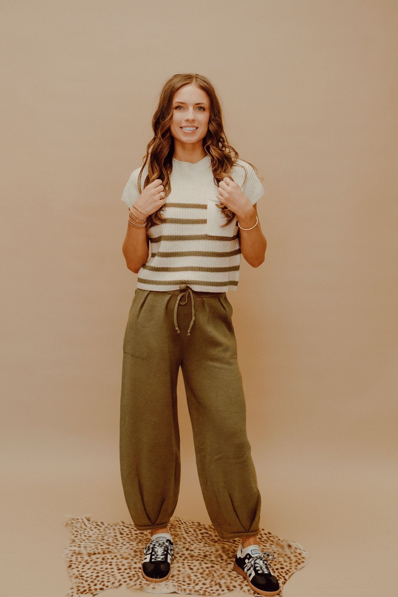 Forest Green Knit Pants - Southern Soule Designs