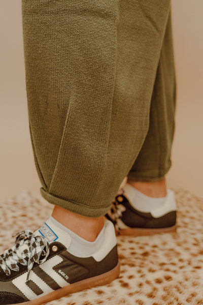 Forest Green Knit Pants - Southern Soule Designs