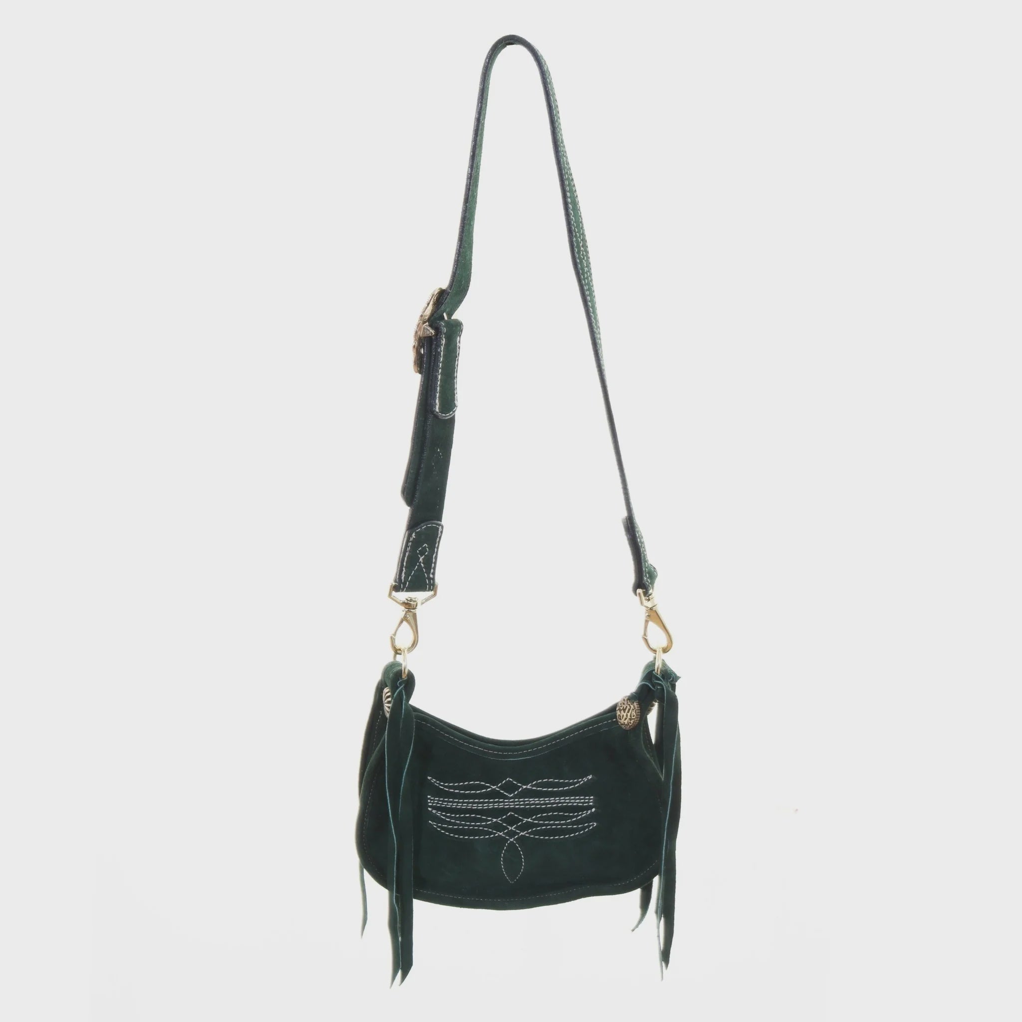 Forest Green Suede BDJ Purse BDJ45 - Southern Soule Designs