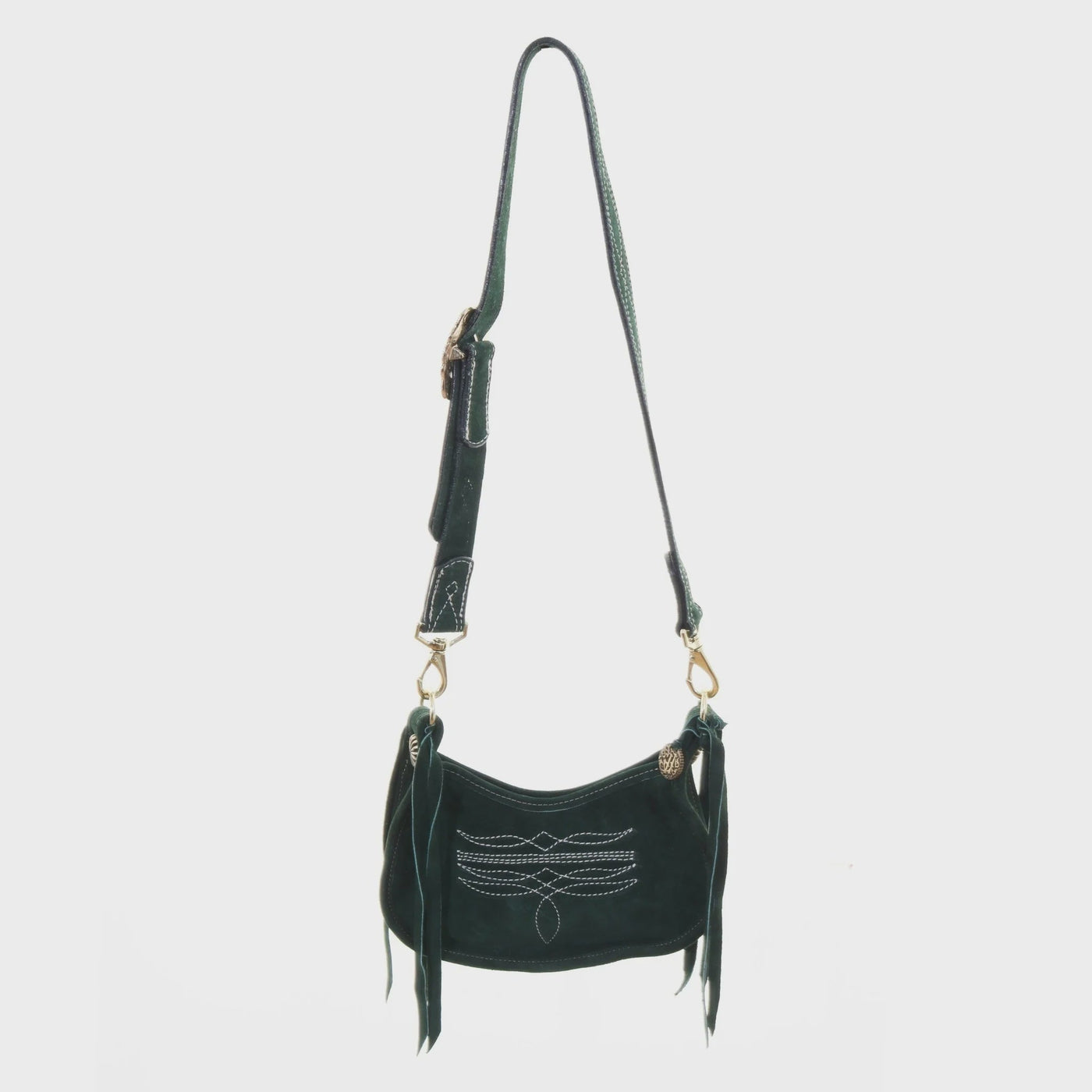 Forest Green Suede BDJ Purse BDJ45 - Southern Soule Designs