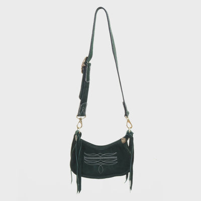 Forest Green Suede BDJ Purse BDJ45 - Southern Soule Designs
