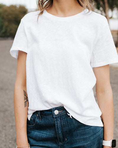 Foundation Slub Tee White ZT253912 - Southern Soule Designs