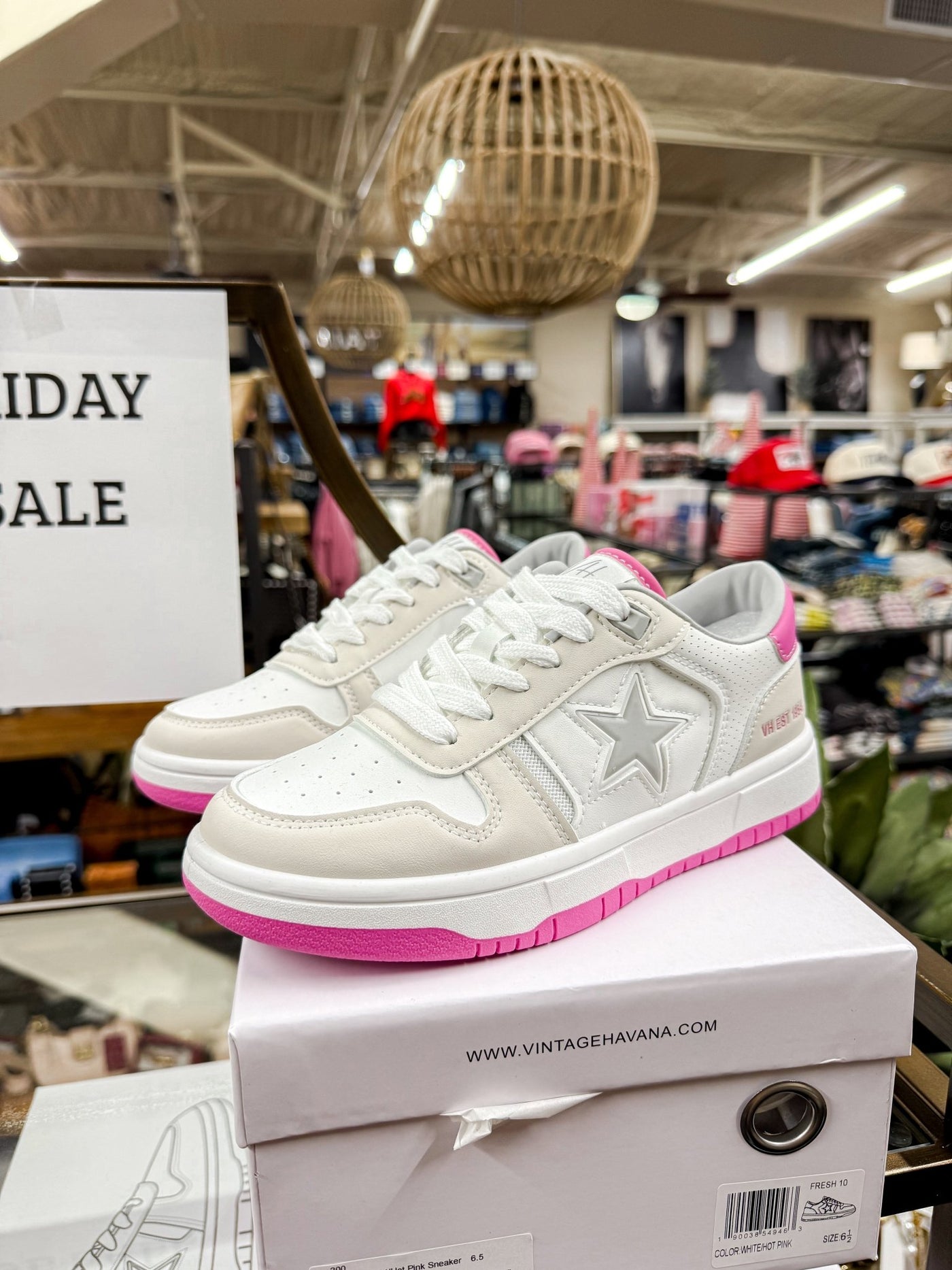 Fresh 10 Wht/Hot Pink Sneaker - Southern Soule Designs