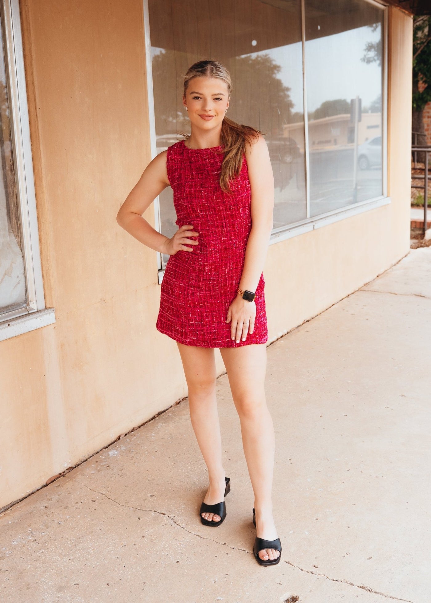 Fuchsia Colette Mini Dress S1572D - 1 - Southern Soule Designs