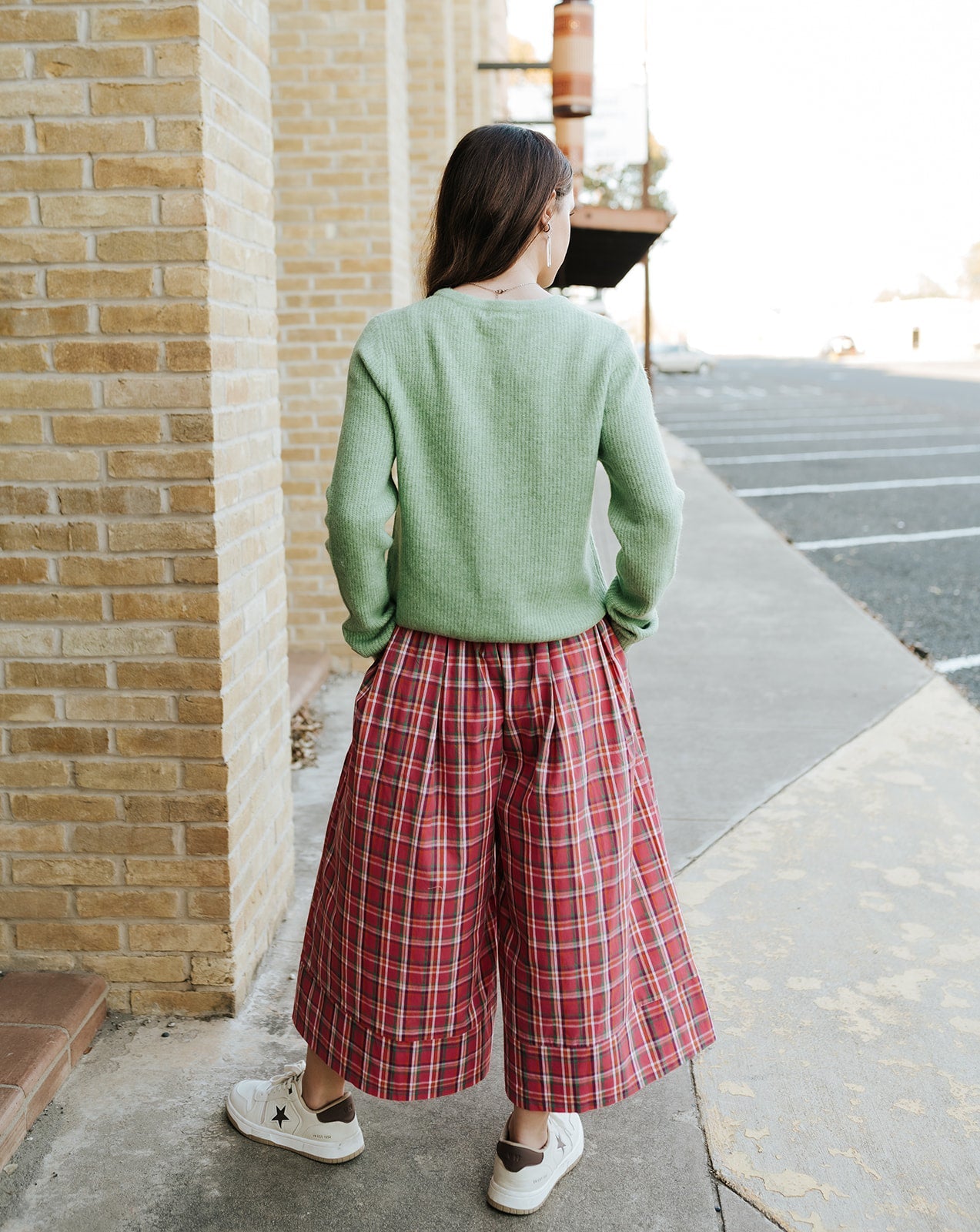 Fuchsia Plaid Wide Leg Pants WL25 - 12216 - Southern Soule Designs