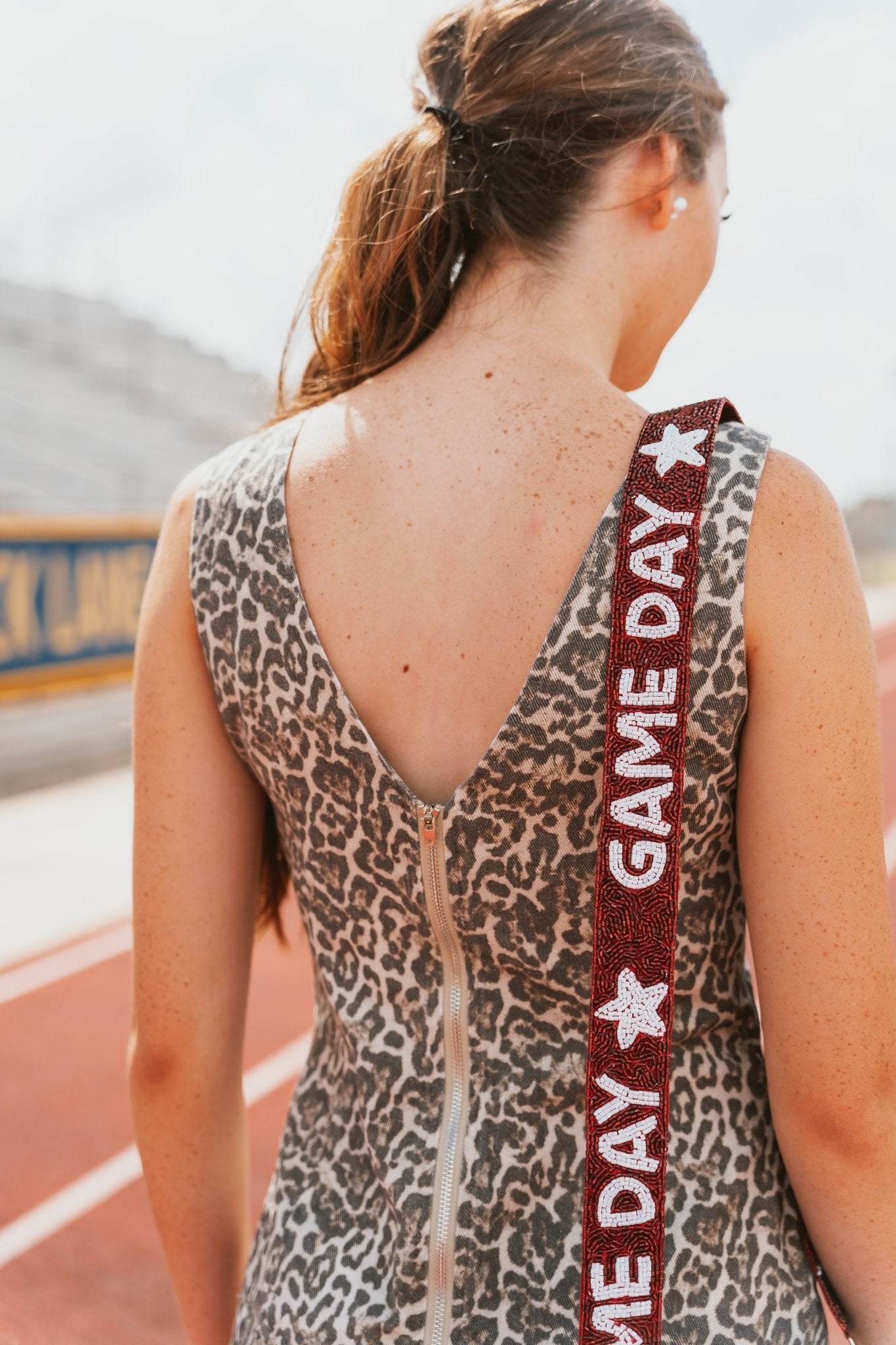 Game Day Maroon/White Strap - Southern Soule Designs