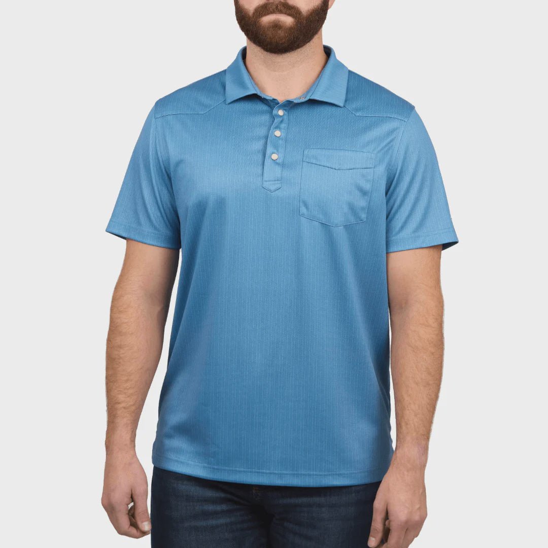 GameGuard Off-Road Blue Palo Duro Polo - Southern Soule Designs