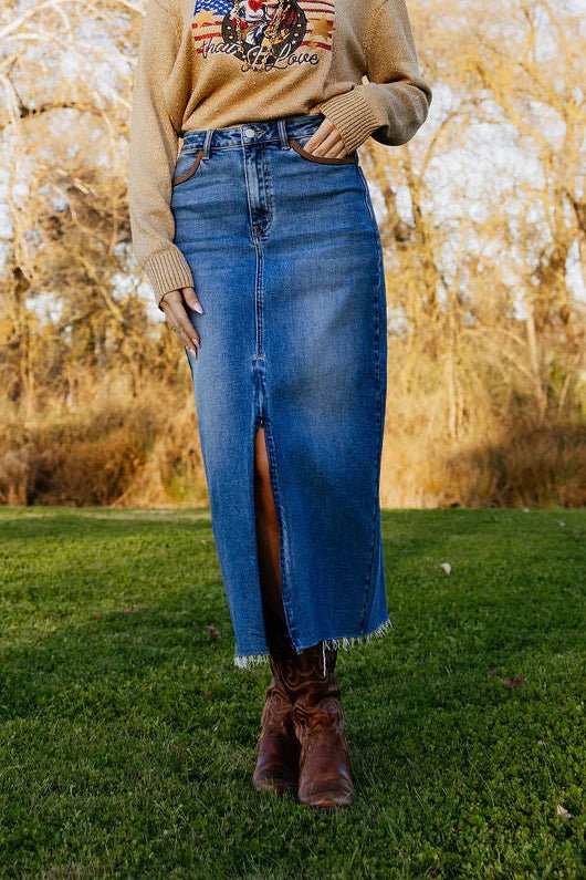 Garden Gate Cowgirl Skirt QRF015 - Southern Soule Designs