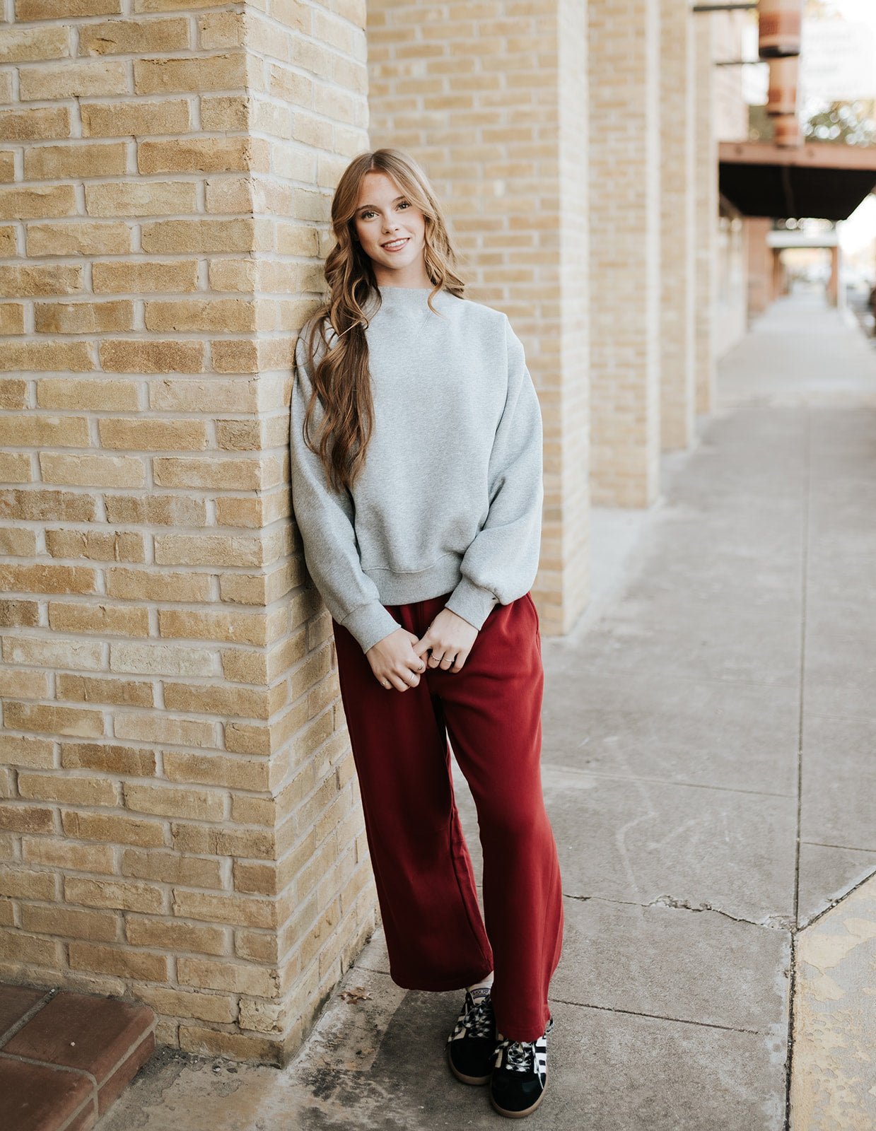 Garnet Red Malibu Air Cotton Barrel Lounge Pants KP5555 - Southern Soule Designs