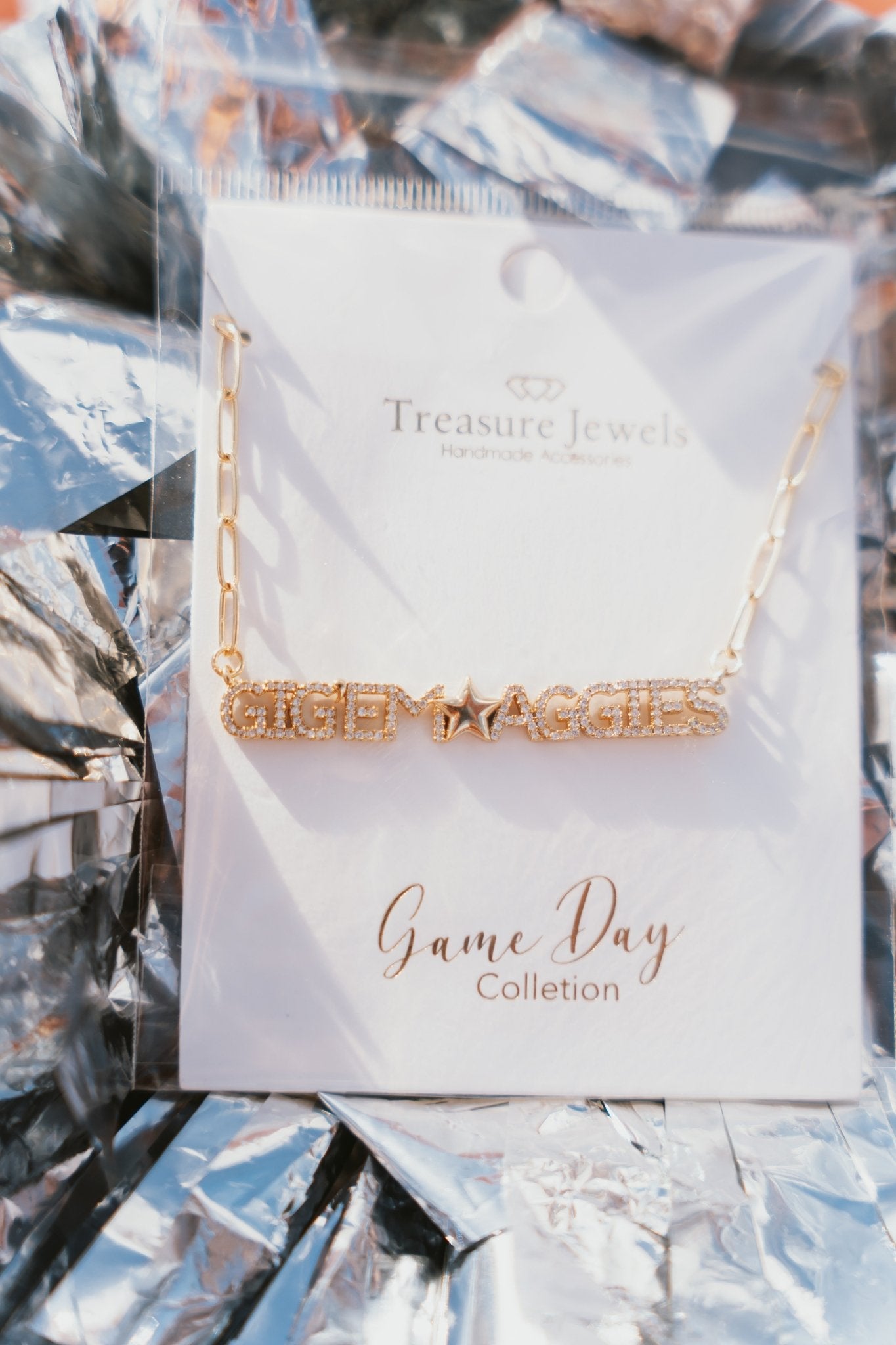 GIG'EM Aggies Gold Necklace - Southern Soule Designs